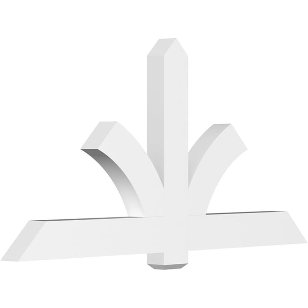 Ekena Millwork Redmond Architectural Grade PVC Gable Bracket, 72"W x 36"H x 4"D x 6"F, 12/12 Pitch GBP072X36X0406RED00 - main
